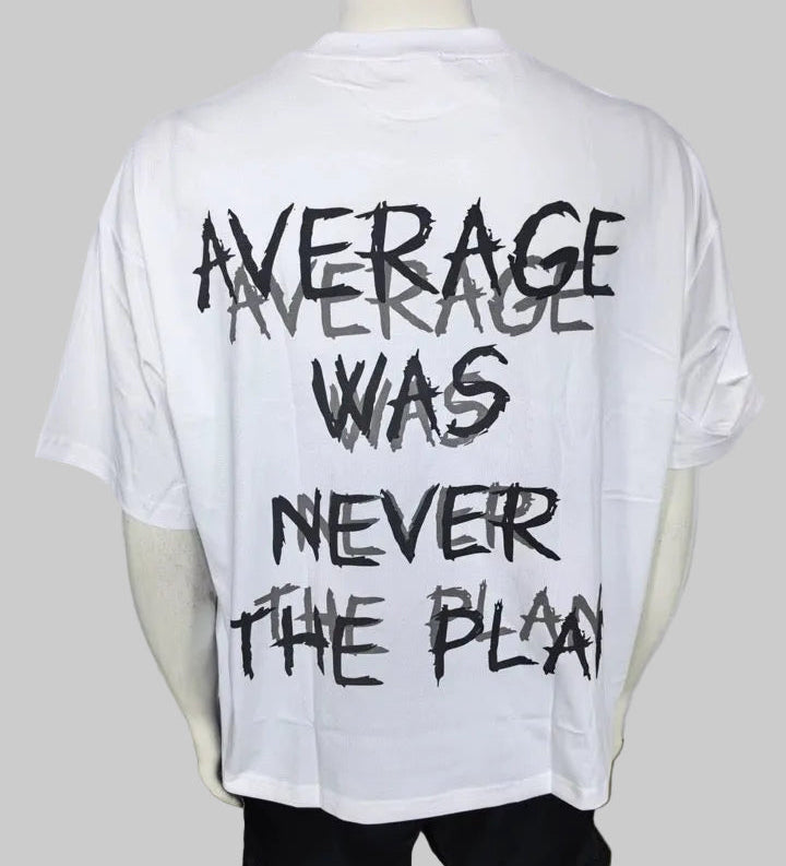 T-Shirt Average Was Never the Plan in Weiss von AlphaGenetics – Ansicht 7