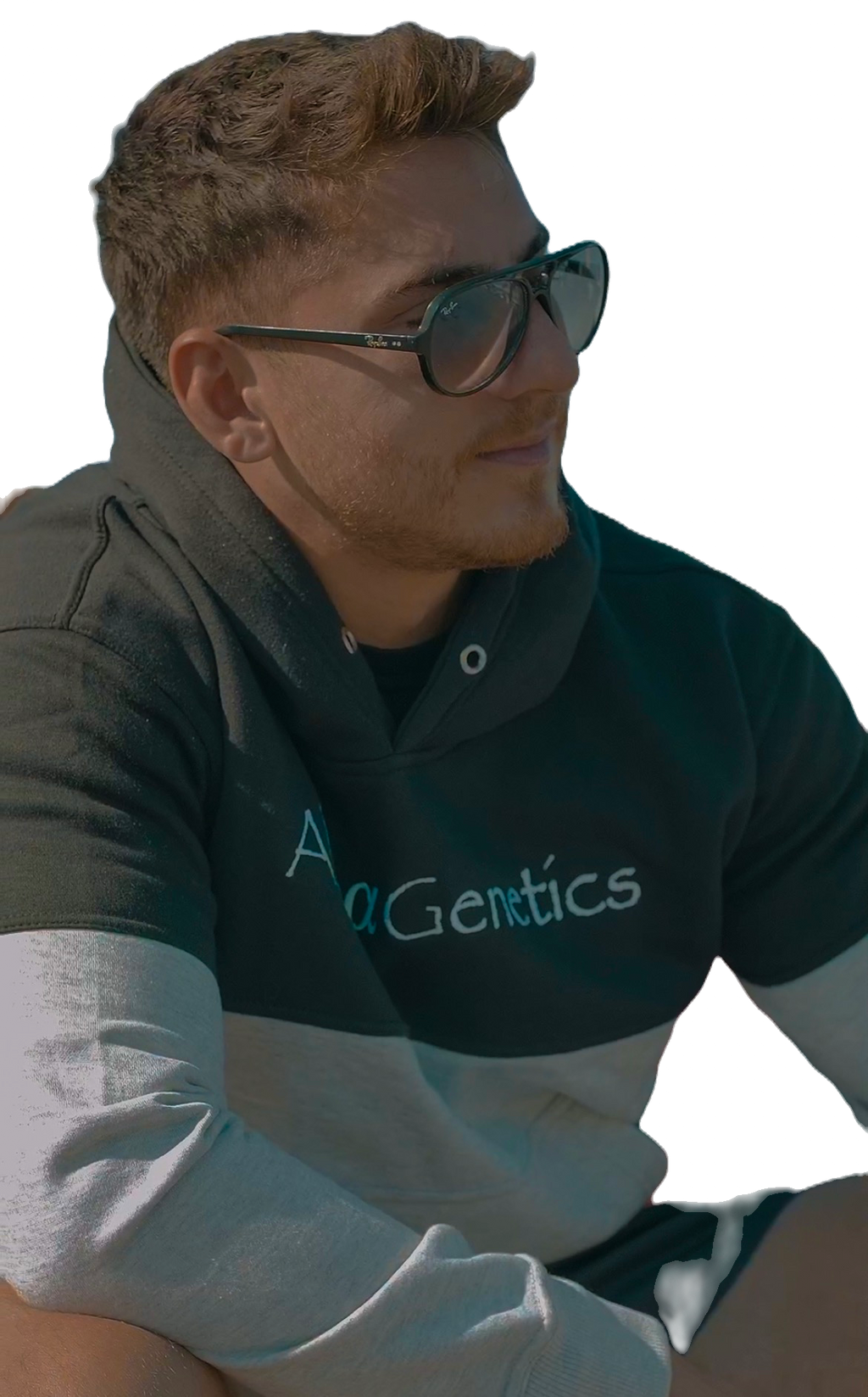 AlphaGenetics essential Hoodie two tone limited edition