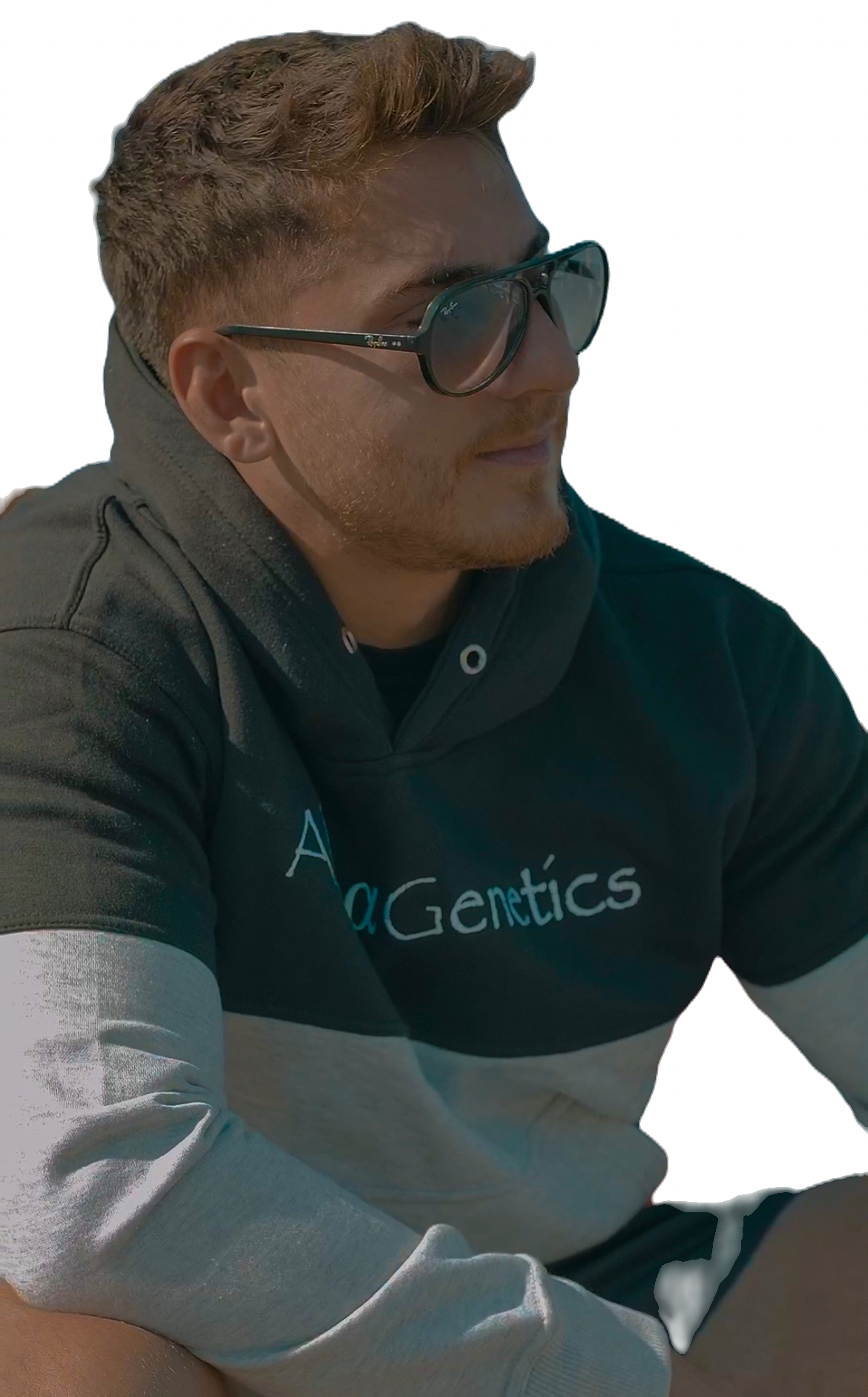 AlphaGenetics essential Hoodie two tone limited edition