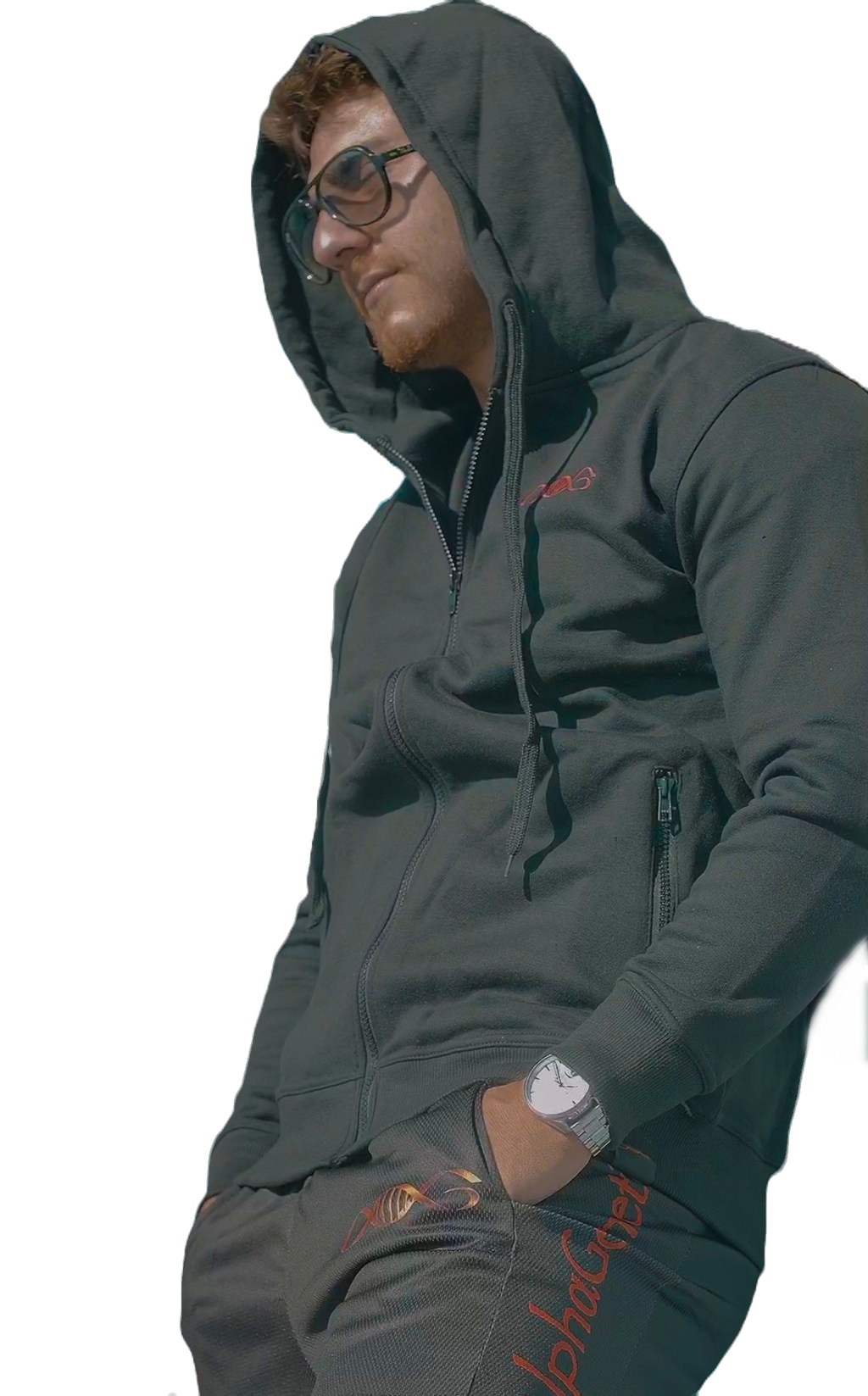 AlphaGenetics essential Zip Hoodie Black  limited edition