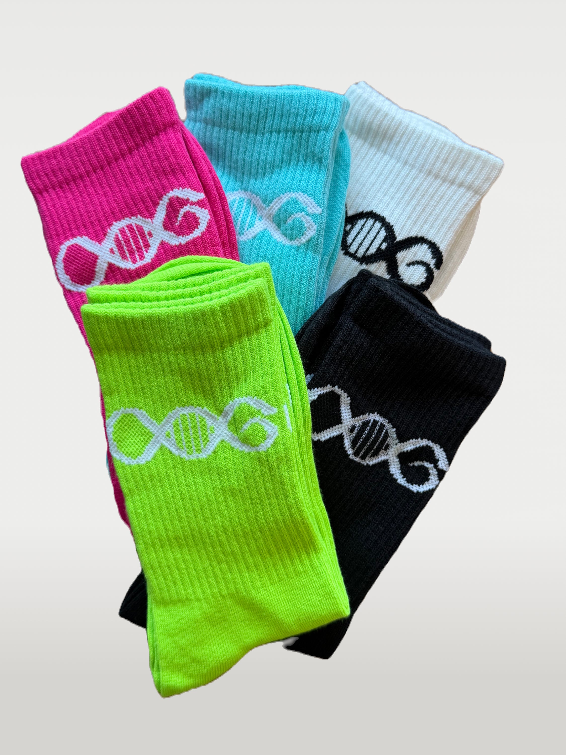 5er Set AlphaGenetics Crew Socken TERRA pro Farbe 1x