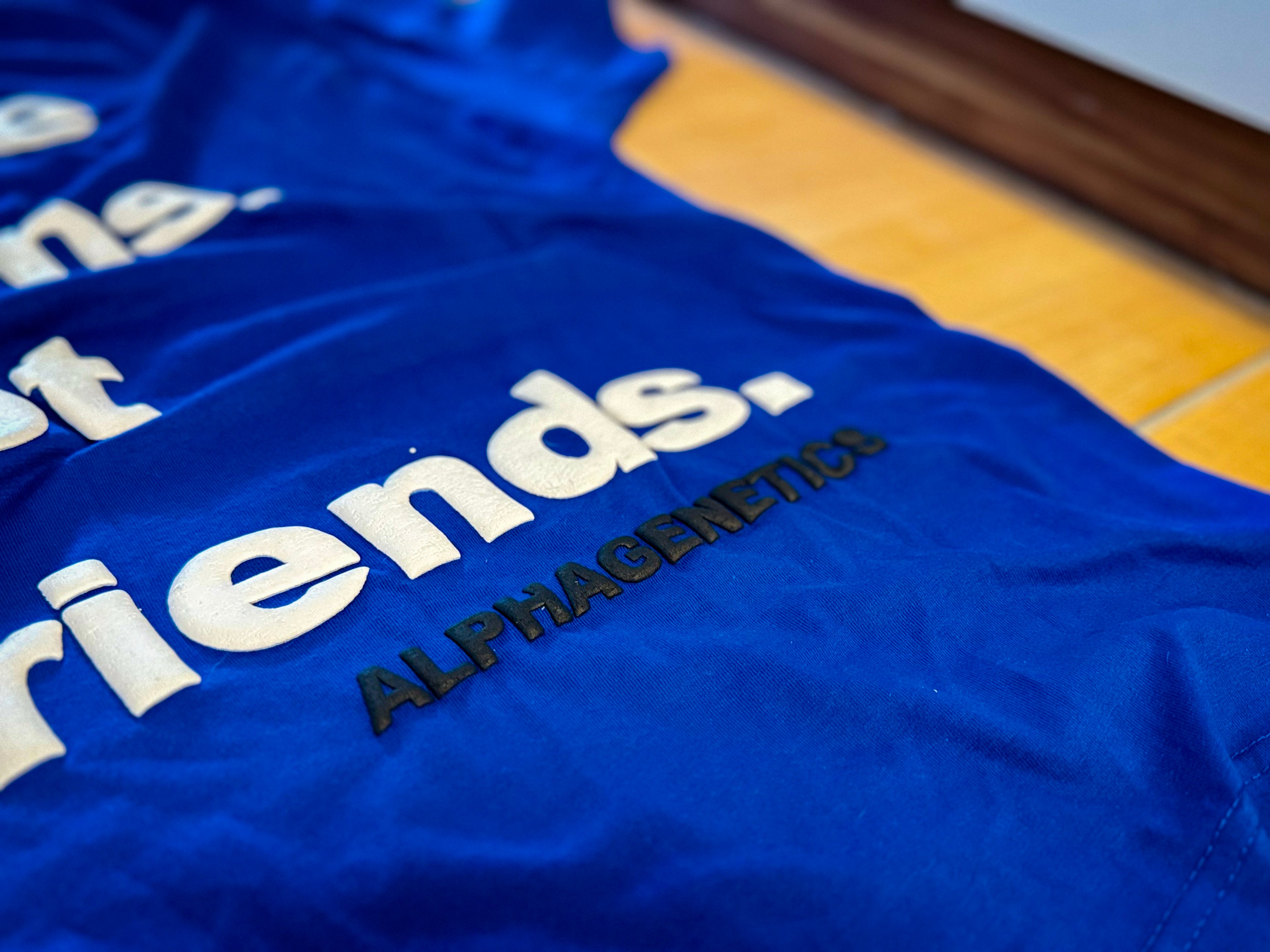 MAKE GAINS NOT FRIENDS - T-Shirt Blau limited edition